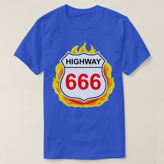 T-shirt Panneau routier de la route 666 (Design devant)