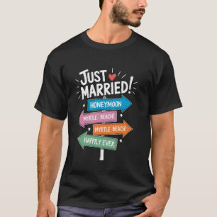 T-shirt Panneau routier de lune de miel Myrtle Beach jeune