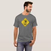 T-shirt Panneau routier de zone de Cyclocross (Devant entier)