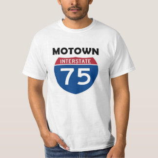 T-shirt Panneau routier Detroit Michigan de Motown I-75