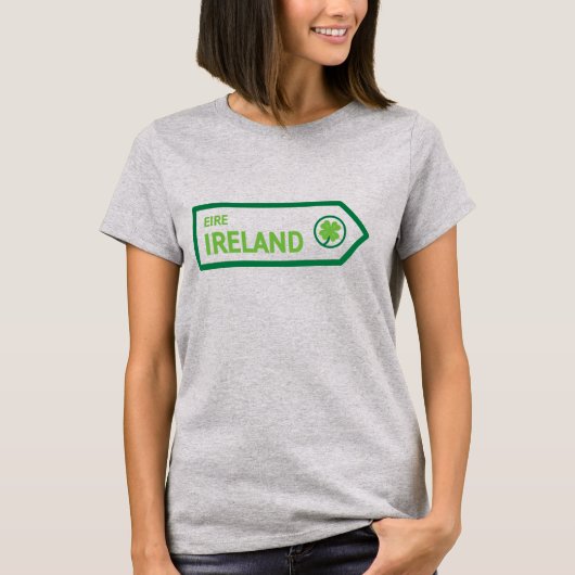 T-shirt Panneau routier d'Irlande (Devant)
