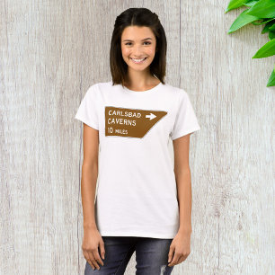 T-shirt Panneau routier du parc national des grottes de Ca