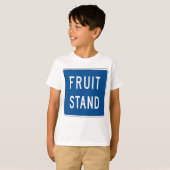T-shirt Panneau routier du socle de fruits (Devant entier)
