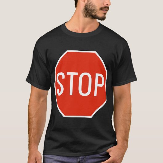 T-shirt Panneau Stop (Devant)