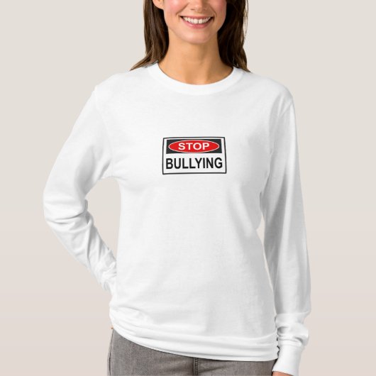T-shirt Panneau Stop au Harcèlement rouge (Devant)