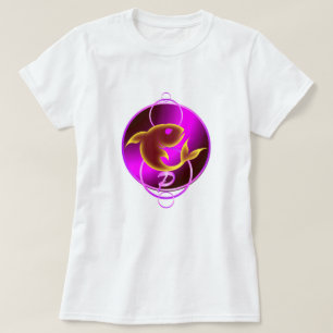 T-shirt Panneau Zodiac Purple Pisces Design