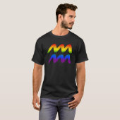 T-shirt Panneau Zodiaque Aquarius Lgbt Lgbt Rainbow Pride (Devant entier)