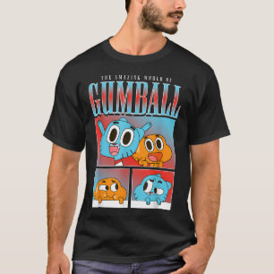 T-shirt Panneaux de Gumball et Darwin Chat et Poisson Colo