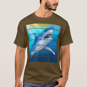 T-shirt Panneaux photo graphiques branchés pour requins