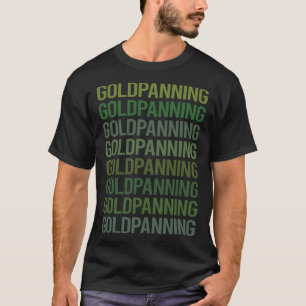 T-shirt Panner de panoramique en or de texte vert