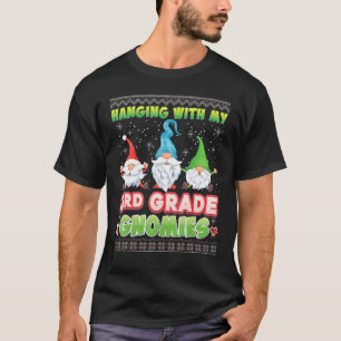 T-shirt Panser Avec Mes Gnomies De 3e Année Chr Doux Laide