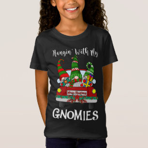 T-Shirt Panser avec mes nanas Noël Père Noël Rouge Gnome