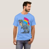 T-shirt Panseual Dinosaur Pan Pride Flag LGBT Re Pride fri (Devant entier)