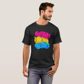 T-shirt Pansexual Axolotl Pile Pan Pride Drapeau Lgbtq Gay (Devant entier)
