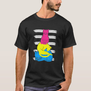 T-shirt Pansexual Chat Lgbtq Pan Pride Drapeau Pansexuel