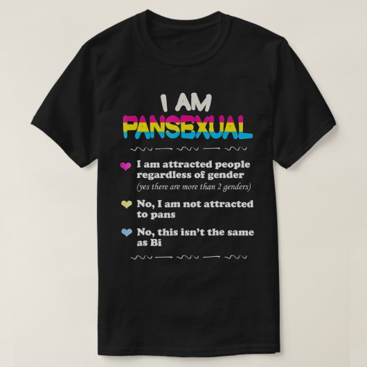 T-shirt Pansexual Definition   Funny Gay Pride LGB  (Design devant)