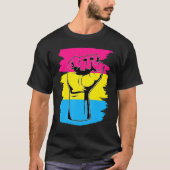T-shirt Pansexual Fierté Poing Pansexualité Drapeau Queer (Devant)
