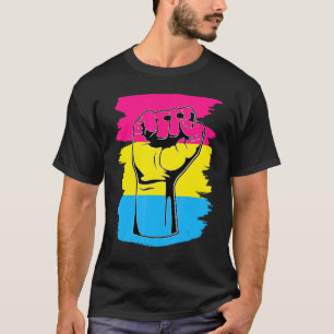 T-shirt Pansexual Fierté Poing Pansexualité Drapeau Queer