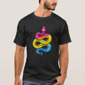 T-shirt Pansexual Fierté Stude Pan Drapeau Couleurs Serpen (Devant)