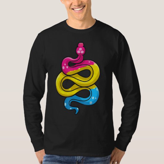 T-shirt Pansexual Fierté Stude Pan Drapeau Couleurs Serpen (Devant)