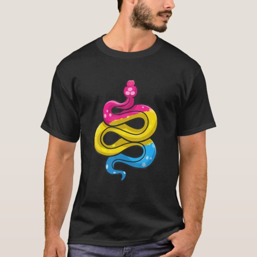 T-shirt Pansexual Fierté Stude Pan Drapeau Couleurs Serpen (Devant)