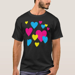 T-shirt Pansexual Flag Hearts Queer Pan Pride Mois Lgbt P