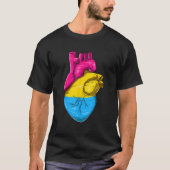 T-shirt Pansexual Heart (Devant)