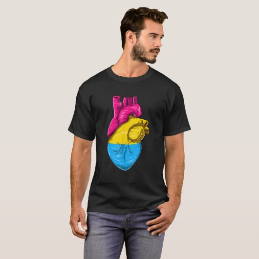 T-shirt Pansexual Heart (Devant entier)