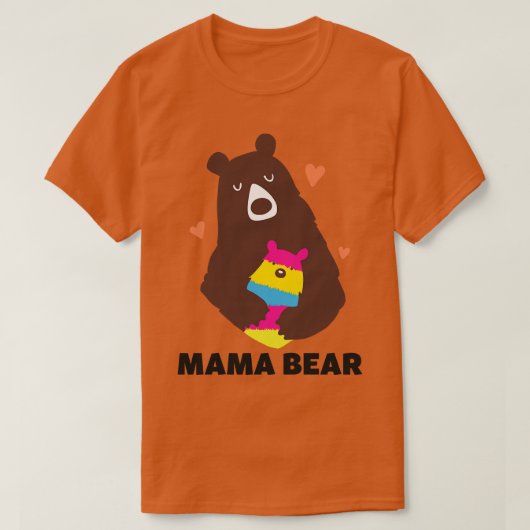 T-shirt Pansexual Mama Bear Pan Pride LGBT (Design devant)
