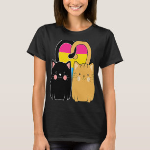 T-shirt Pansexual Pride Drapeau Chat Coeur LGBT Pan Valent