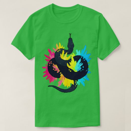T-shirt Pansexual Pride Galaxy Python demandé (Design devant)