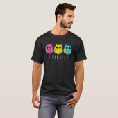 T-shirt Pansexual Pride Owl Pan LGBTQ (Devant entier)