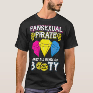 T-shirt Pansexual Pride Pan Rights Gay Pirate Boty LGBTQ 