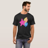 T-shirt Pansexual Pride Seashells LGBTQ Pan Flag  LGBTQIA+ (Devant entier)