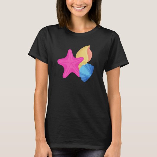 T-shirt Pansexual Pride Seashells LGBTQ Pan Flag LGBTQIA+ (Devant)