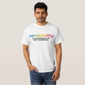 T-shirt "Pansexuality n'a rien à faire avec la batterie de (Devant entier)