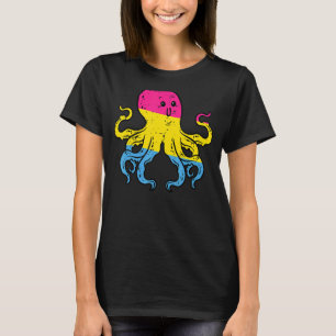 T-shirt Pansexuel Octopus mignon Stute Pan Pride Drapeau L