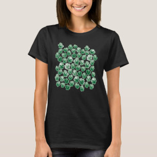 T-shirt Pansies d'aquarelle verte Pansy de fleurs vertes