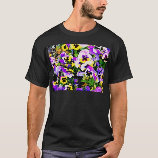 T-shirt pansy flowers (Devant)