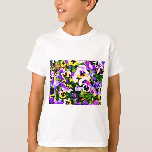 T-shirt pansy flowers (Devant)