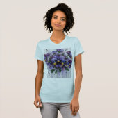 T-shirt Pansy Poem-Abstract Bloom (Devant entier)