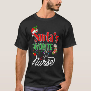T-shirt Pantalon de Noël infirmière préférée de Santa lumi