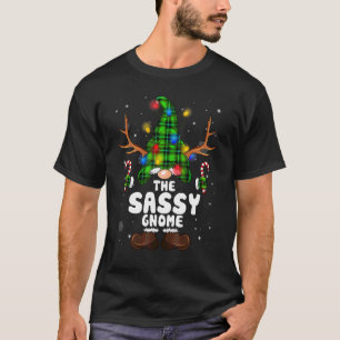 T-shirt Pantalon de pyjama de Noël à lumières de rennes de