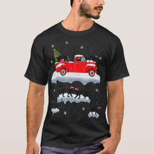 T-shirt Panther Conduite Arbre de Noël Camion Rouge Panthè