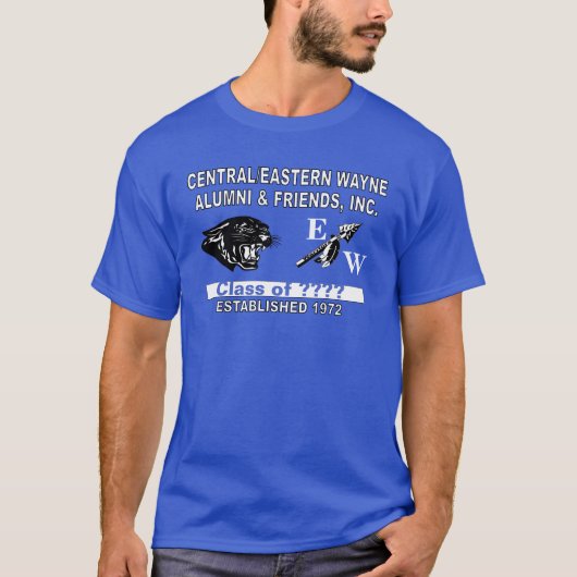 T-shirt Panther et tendance EW Deep Royal Blue (Devant)