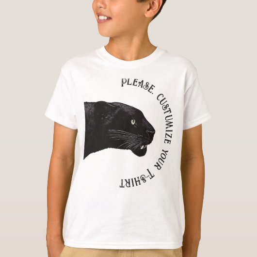 T-shirt Panther noire par Toshi Yoshida (Devant)