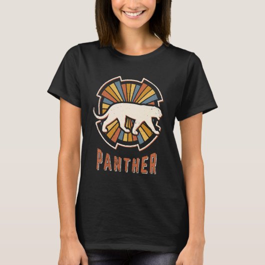 T-shirt Panther Vintage Classic Rétro Amour animal (Devant)