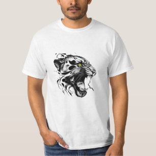 T-shirt Panther Wild Animal Nature Illustration Art tatoua
