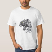 T-shirt Panther Wild Animal Nature Illustration Art tatoua (Devant)