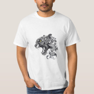 T-shirt Panther Wild Animal Nature Illustration Art tatoua